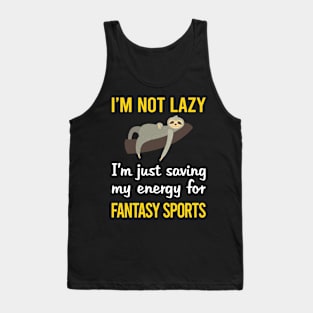 Funny Lazy Fantasy Sports Tank Top